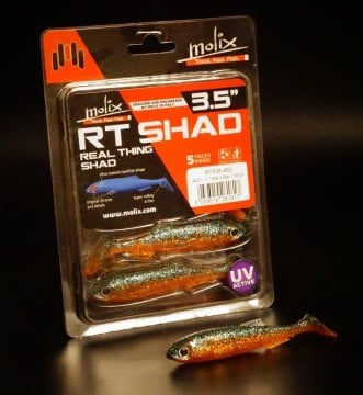 Molix Real Thing Shad 3,5'' (5 pcs)  col. UV Metallic Back Orange