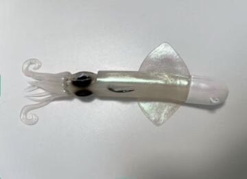 OMOTO FG CUSTOM SQUID 190GR NO:2  DEEP WHITE / RED / BLUE FLASHES