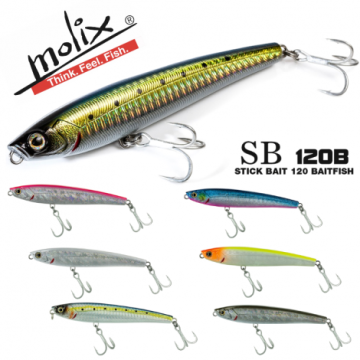 Molix Stick Bait 120 Baitfish Series Col. Pearl White Orange