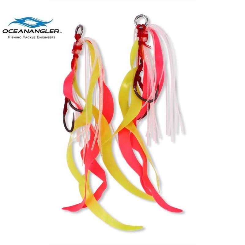 Ocean Angler Slider Twin Hook Pack Curly Rasta Man
